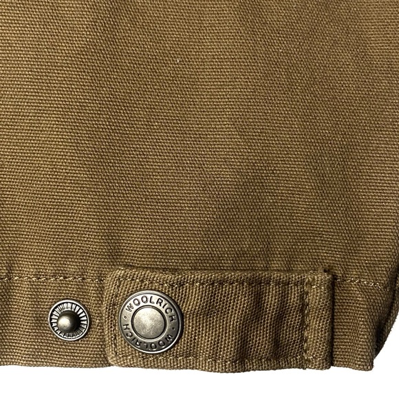 Vintage Woolrich Men’s Brown Full Zip Canvas Workwear Chore Jacket Size Large - Picture 8 of 9